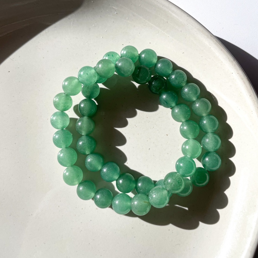 8mm Stretchy Green Aventurine Crystal Bracelet